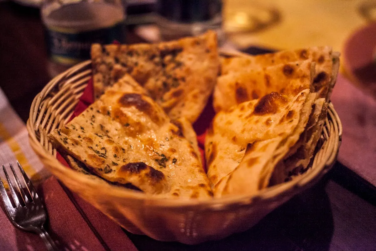 Flatbread on a surface