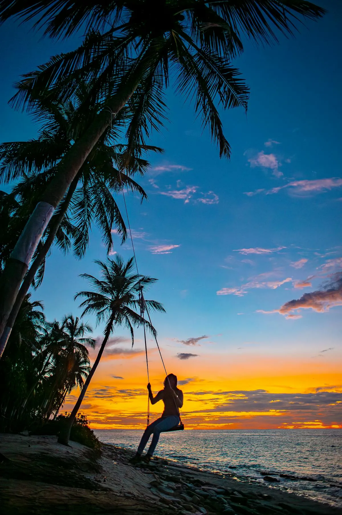 A tropical sunset over the ocean