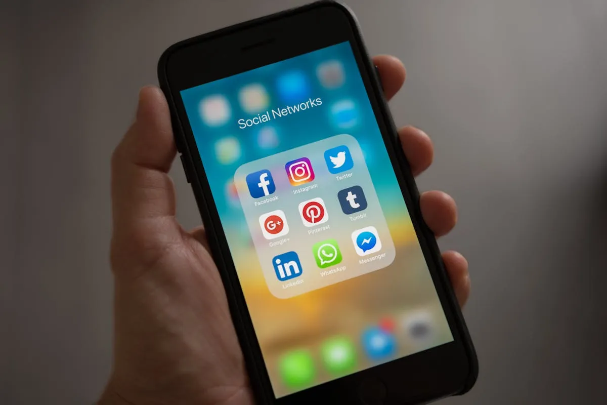 A person using a smartphone